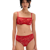 Elisa Red Bandeau Bra