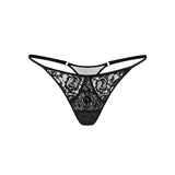 Elain Black Thongs