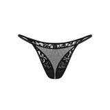 Elain Black Thongs