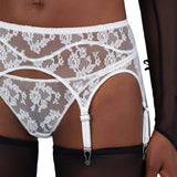 Tara White Garter | Pas do pończoch