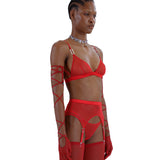 Ember Red Garter | Garter belt