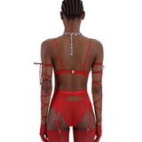 Ember Red Garter | Garter belt