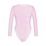 Alligator Pink Long Sleeve Bodysuit