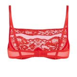 Elisa Red Bandeau Bra