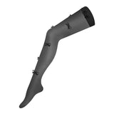 Pończochy/ Stockings Mesh Bow Black