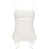 Rhea Cream Garter Mini Dress