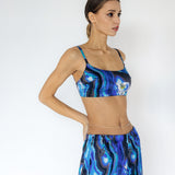 Aliens Mysterie Blue Silk Pants