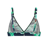 Aliens Space Green Silk Bra