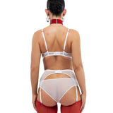 Asteria White Garter | Garter belt