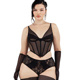 Asteria Black Corsage Bra