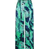 Aliens Space Green Silk Pants