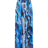 Aliens Mysterie Blue Silk Pants