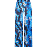Aliens Mysterie Blue Silk Pants