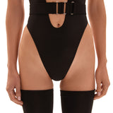 Charm One Piece Swimsuit Black
